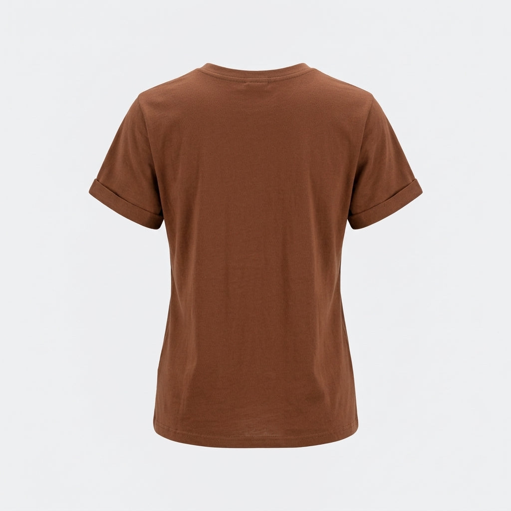 Brown Cotton T-Shirt