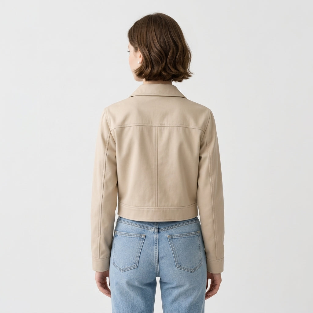 Beige Cotton Jacket