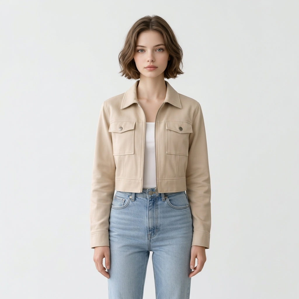 Beige Cotton Jacket