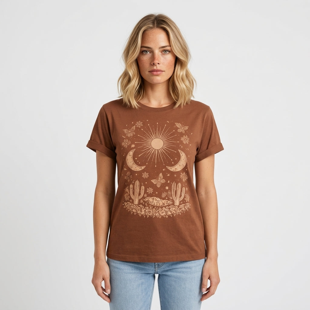 Brown Cotton T-Shirt
