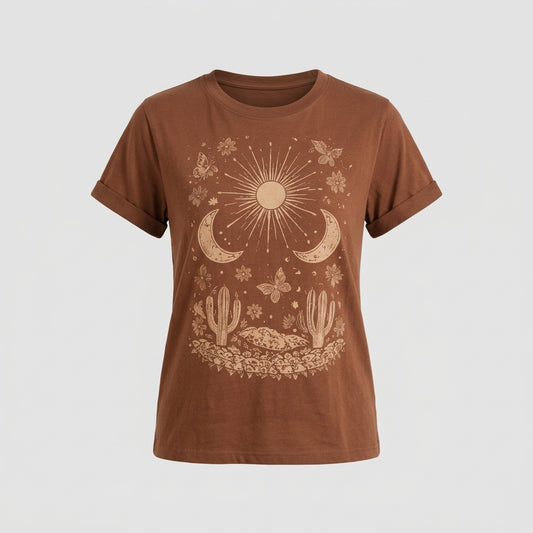 Brown Cotton T-Shirt