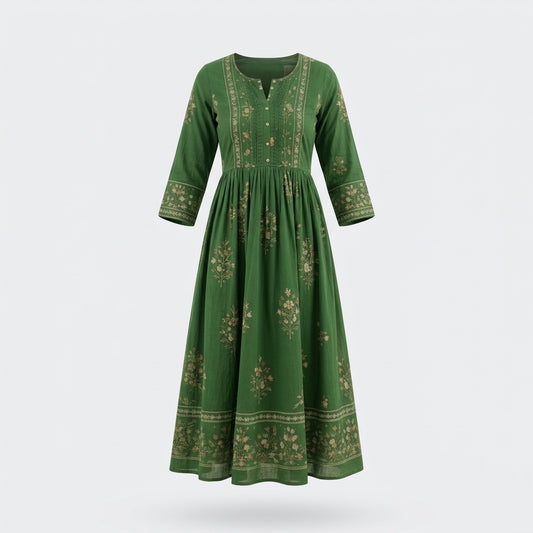 Green Cotton Dress