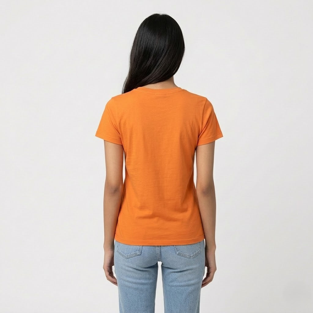 Orange Cotton T-Shirt