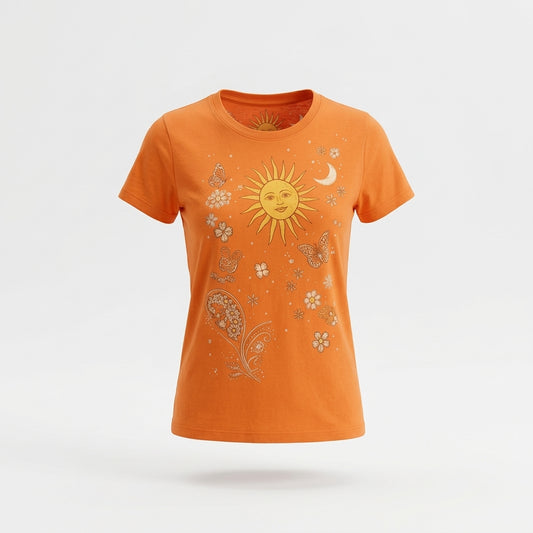 Orange Cotton T-Shirt