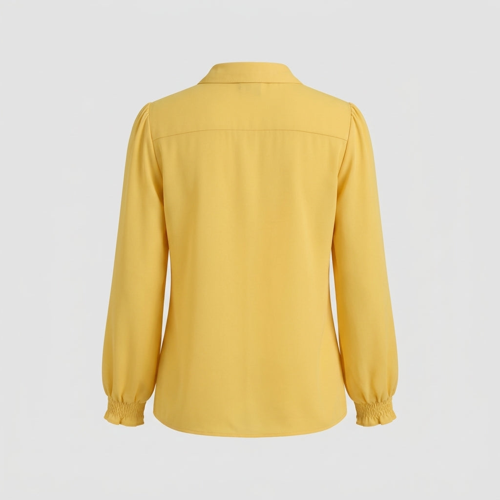 Yellow Polyester Blouse