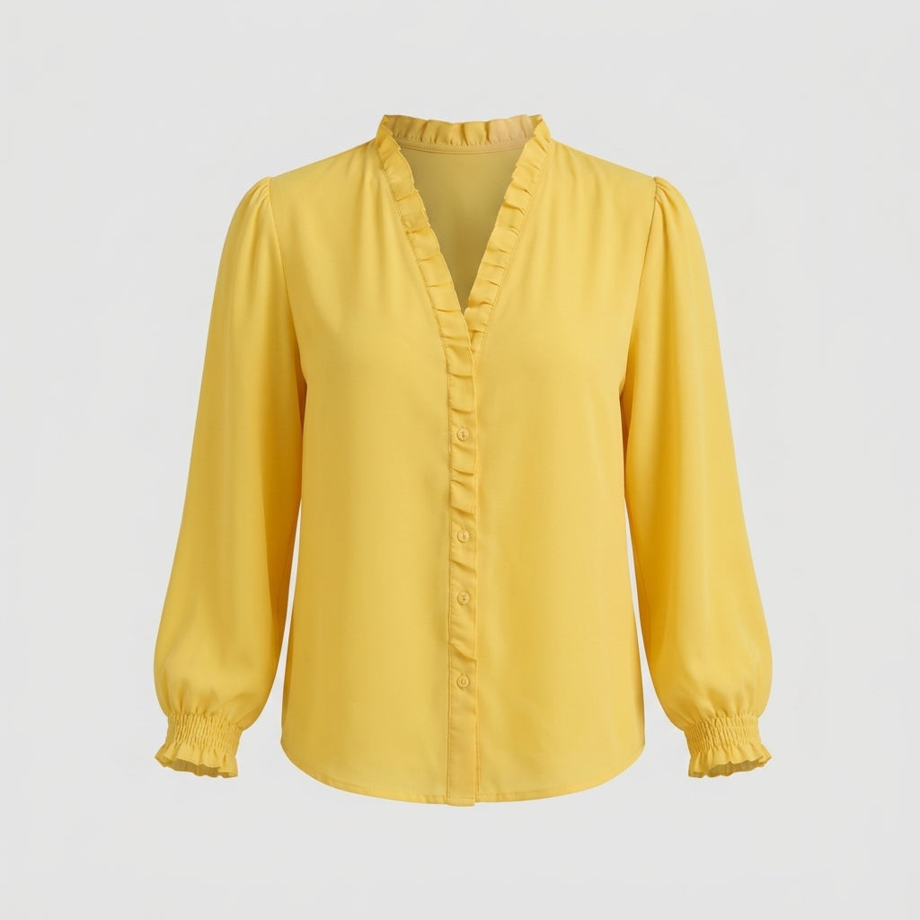 Yellow Polyester Blouse