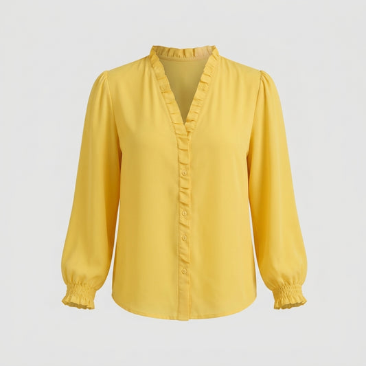 Yellow Polyester Blouse